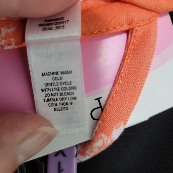 NWT Vintage Pink Kmart Robe/Chemis Set Orange Floral Size 1XL Cotton Poly Blend - Picture 8 of 10